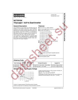 NC7WV04P6X datasheet  